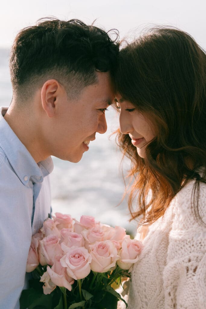 Surprise proposal along the cliffs of 17 Mile Drive in Pebble Beach